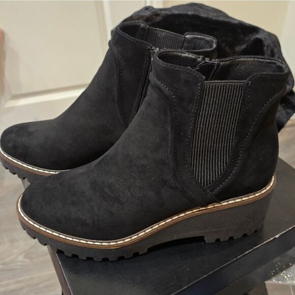 Steve Madden New York Hunny Ankle Boots- Black - Picture 5 of 7